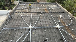 House Roof Electrical concrete pipe work