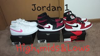 jordan 1 mid compared to high
