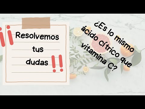 Video: ¿Son lo mismo el ácido cítrico y el ácido ascórbico?