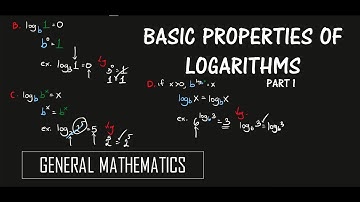 Basic Properties of Logarithms (Part 1 - Examples) | GENERAL MATHEMATICS
