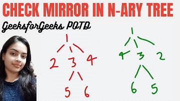 Check Mirror in N-ary tree  GfG POTD | Given two n-ary trees, Check if they are mirror images