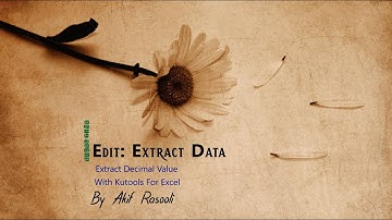 Extract Decimal Value With Kutools For Excel