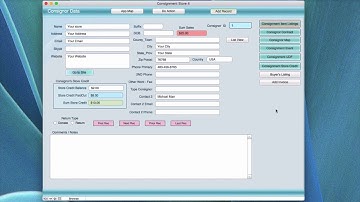 Consignment Store 4   The Consignor Data Screen