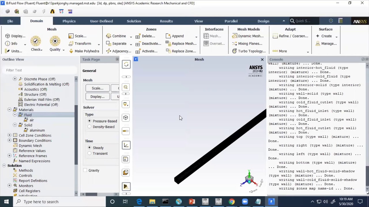 Ansys fluent tutorial two fluid pipes with hot and cold fluid ( part 3 ...