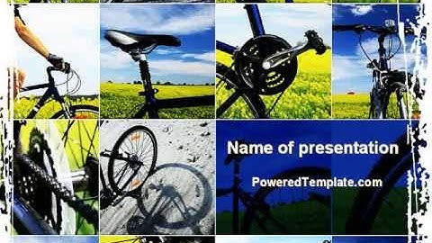 Summer Cyclist Tour PowerPoint Template by PoweredTemplate.com