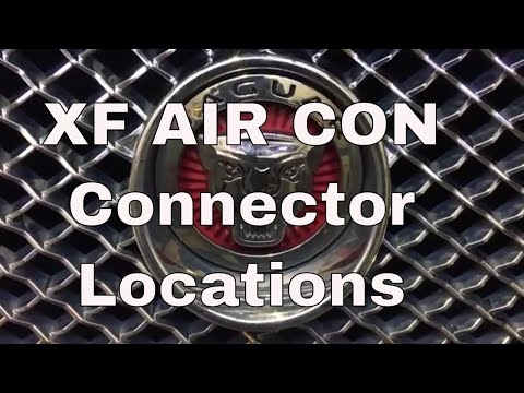 Jaguar XF Air Con A/C Connection Location for regas, recharge air conditioning Jag XF connectors