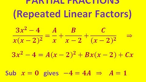 Partial Fraction Decomposition (Repeated Linear Factors)
