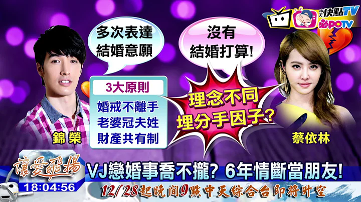 20161222中天新闻　蔡依林、锦荣分手！　6年恋情画句点 - 天天要闻