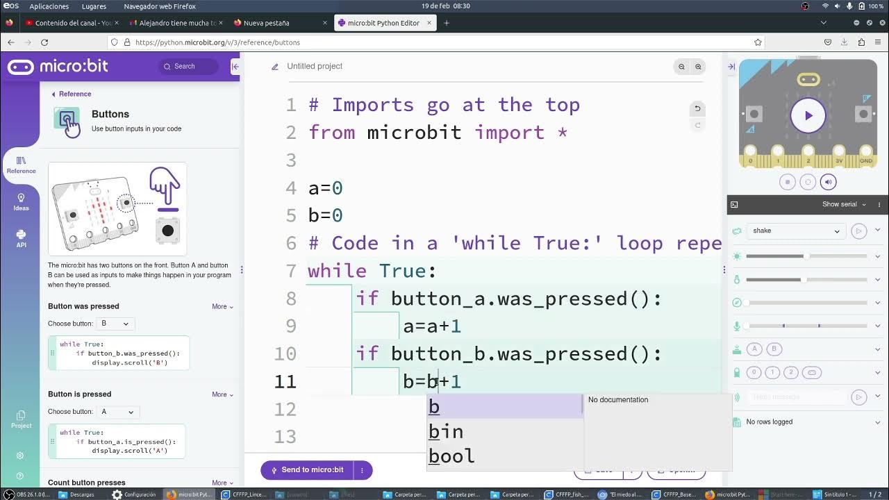 microPython Secuencia Ecuación primer grado Python micro:bit NOVACORPS ...