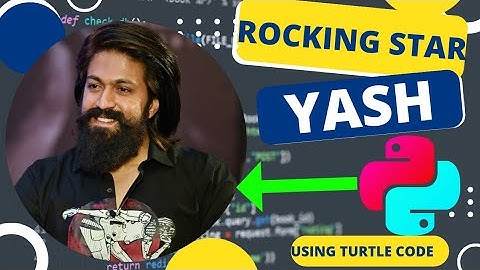 Rocking Star Yash Using Python Turtle Code| Python Programming Hub