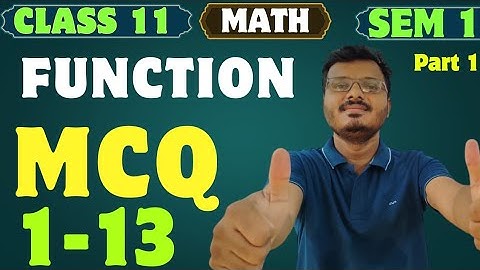 Function Class 11 in Bengali | MCQ Solutions | S.N.Dey | #RajSir #rajclassroom #WB #maths #Sem1
