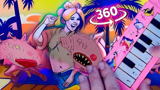 toca toca dance vs Peppa Pig / 1$ piano Dance BATTLE challenge 360° VR