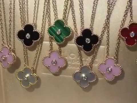 VCA necklace 18k gold and diamond - YouTube