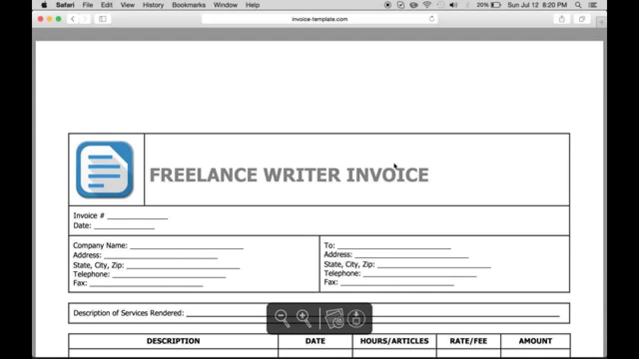 22+ Freelance Invoice Template Doc Gif