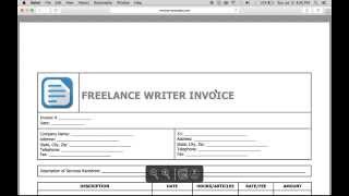 Free Freelance Writer Invoice Template Pdf Word Excel