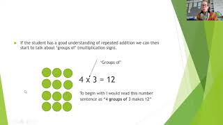 Arrays and repeated addition.
