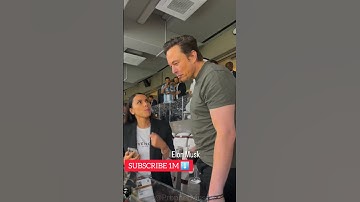 Elon Musk Protected by his Humanoid Robot Bodyguard Eyes