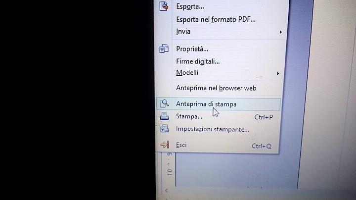 Come si fa a stampare