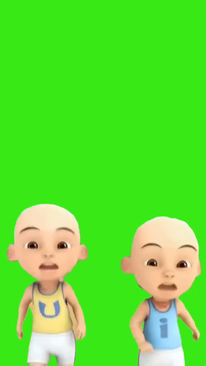 Green screen upin ipin lari terus bengong