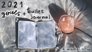 ✨ minimal 2021 bullet journal setup + goals for the new year ⚡️