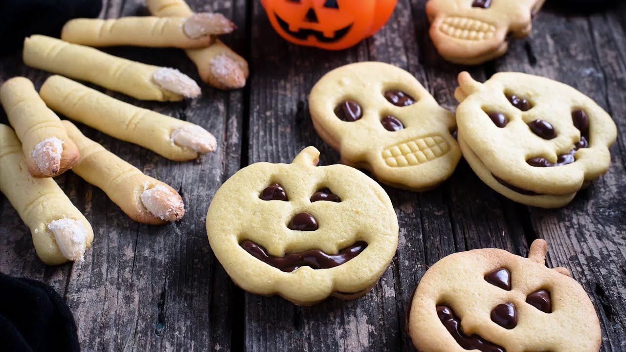 BISCOTTI DI HALLOWEEN FACILI (tutti con un solo impasto!)