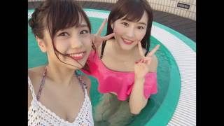 NMB48 あーぽん、れなぴょんプライベート水着披露!!沖田彩華 川上礼奈