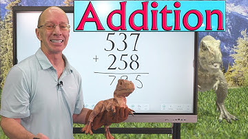 3-Digit Addition with Regrouping and Dinosaurs— Easy Explanation!
