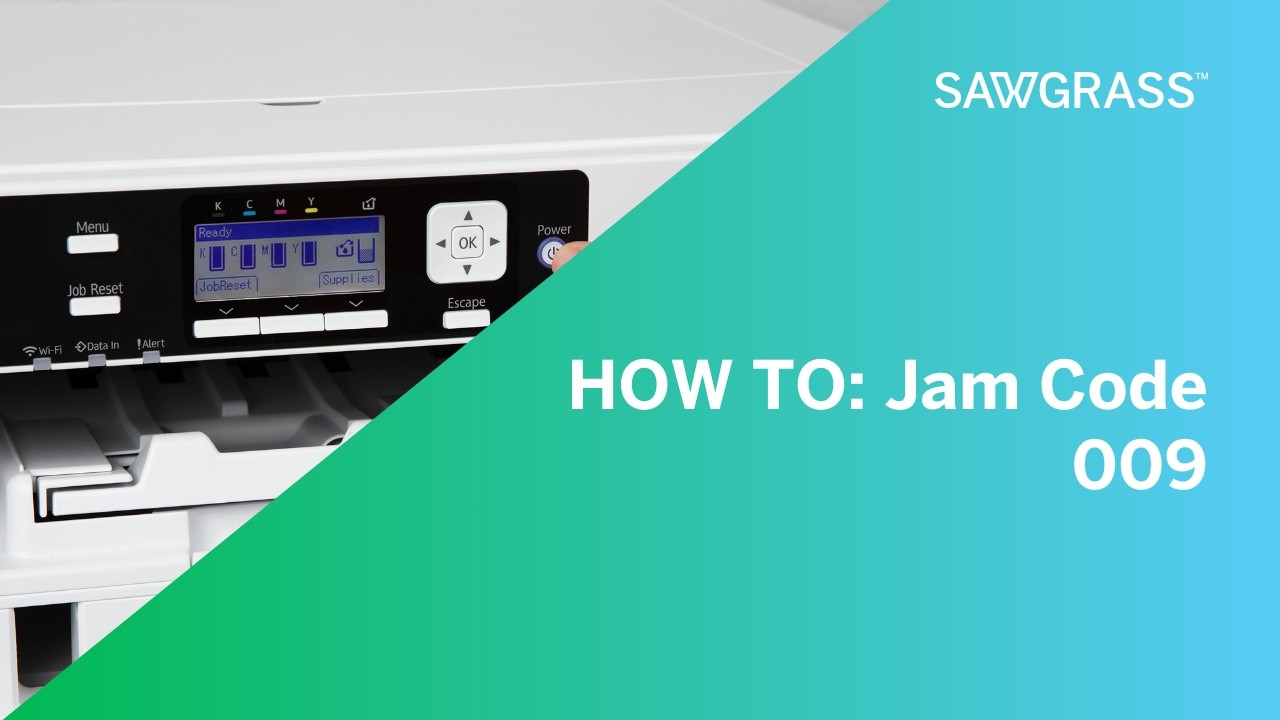 How to Fix Jam Code 009 on Your Sawgrass Printer - YouTube