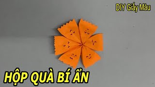 HƯỚNG DẪN LÀM HỘP QUÀ BÍ ẨN BẰNG GIẤY IN - INSTRUCTIONS FOR MAKING PAPER A  BOX -DIY GIẤY MÀU