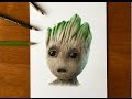 Drawing Baby Groot | Guardians of the Galaxy Vol.2 (2017)