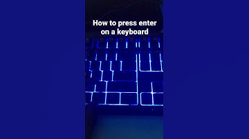 How to press enter on a keyboard