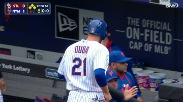 STL@NYM: Mayberry Jr. lines an RBI single to left