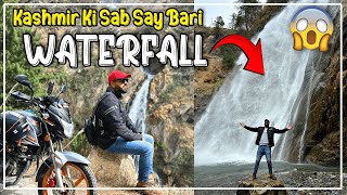 😱 Biggest Waterfall of Kashmir 😳 Near India Pakistan 🇮🇳🇵🇰 LOC | Road to Cham Waterfall | Ammar Biker