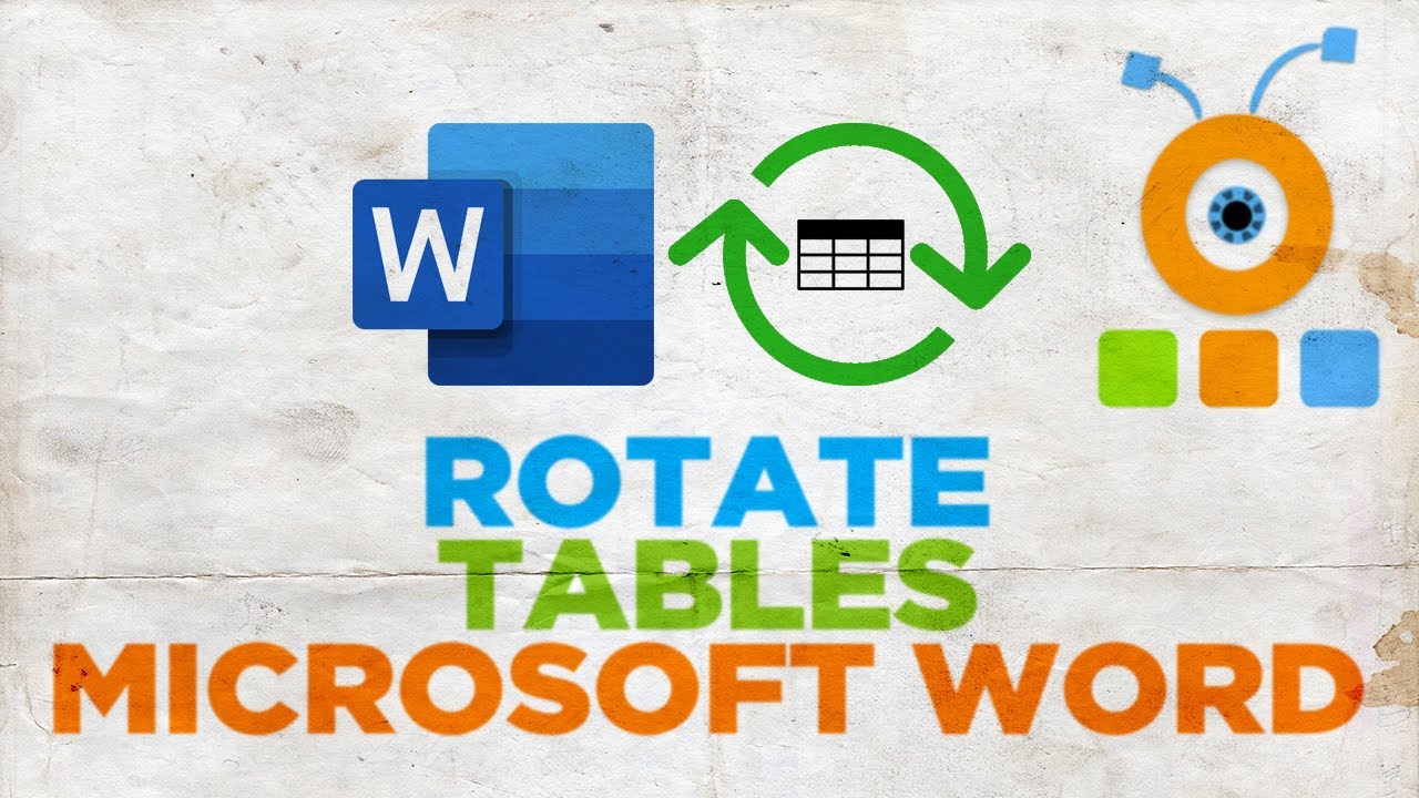How to Rotate Tables in Word YouTube