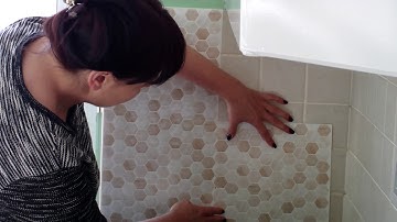 Fix Install Smart Tiles Backsplash Adhesive Tiles Stickers on a Wall with Corner Concave