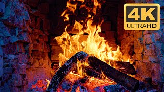 🔥 Fireplace Burning Logs (10 Hours) with Crackling Fire Sounds | Relaxing Fireplace Ambience 4K UHD