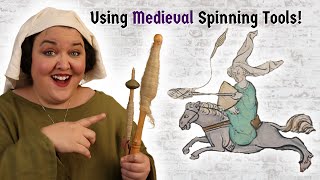 How I Spin Flax With a Handheld Distaff  Using Medieval Tools