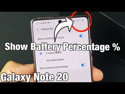 Galaxy Note 20: How to Add Battery Percentage %