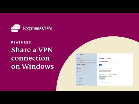 Share a VPN connection from your Windows PC
