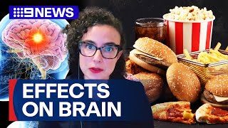 Junk food effects on brains revealed by Harvard researchers | 9 News Australia screenshot 2