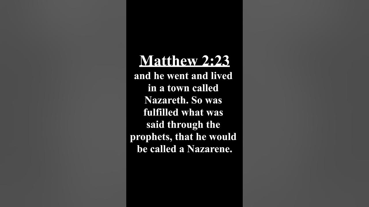 Matthew 2 23 shorts YouTube matthew-2-23-shorts-youtube