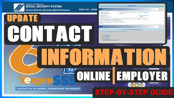 HOW TO UPDATE SSS CONTACT INFORMATION ONLINE | EMPLOYERS GUIDE