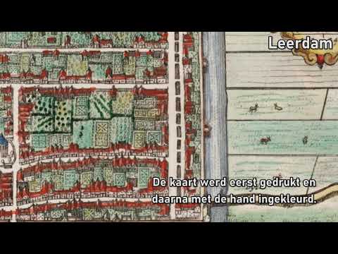 Oude stadskaart van Leerdam door Joan Blaeu 1649