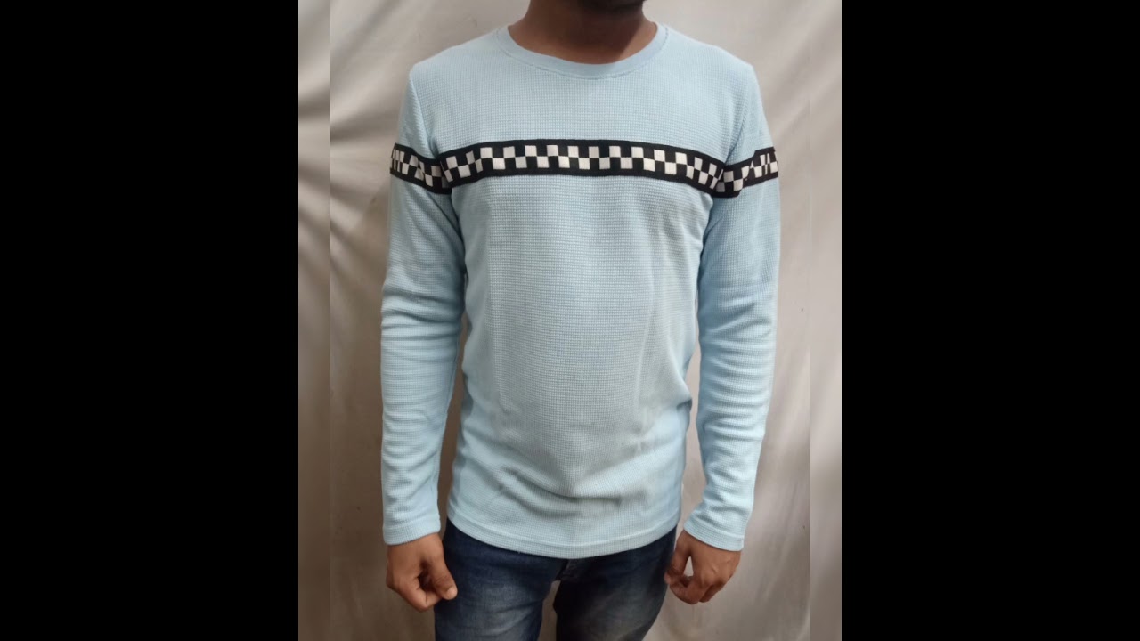 Waffle Knit Full Sleeves T-shirt | Men's Clothing Store | Fusion Outfitter | Miraroad E