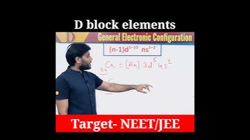 General electronic configuration D block elements | arvind arora chemistry #NEET_CHEMISTRY #c2_by_a2