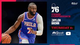 Jaylen Brown 76ers introductory press conference | Thursday at 2:00 PM
