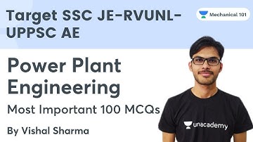 Power Plant Engineering-Most Important 100 MCQs | Target SSC JE-RVUNL-UPPSC AE | Vishal Sharma