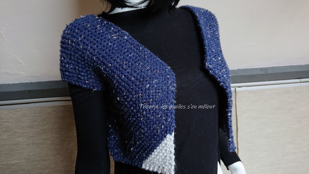 Réaliser un gilet boléro au tricotin géant - YouTube