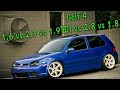 Golf 4 (1.6 vs 2.3 vs 1.9TDI vs 2.8 vs 1.8T)