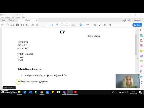 Video: Hur Man Skriver Ett CV Eller Ett CV